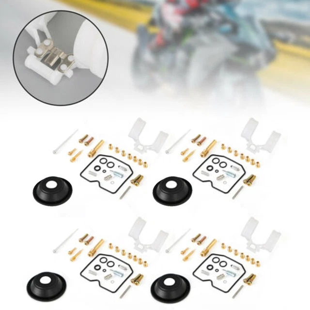 Nuovo Pratico Set Riparazione Carburatore 4 Pezzi Alluminio per Kawasaki