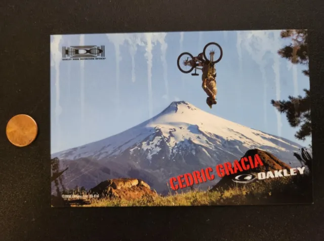 OAKLEY 2006 CEDRIC GRACIA bike dealer promo display card Flawless New Old Stock