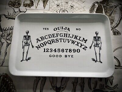 Halloween Skeleton Ouija Spirit Board Piatto da portata macabro - Steampunk Goth