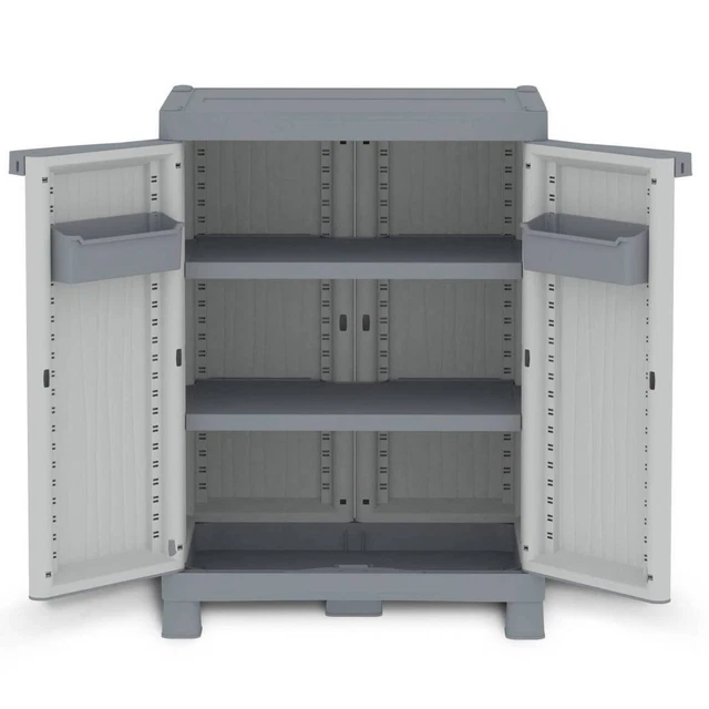 Armadietto Domino Wave - Base 700UW - 2 ante - 70 x 43,8 x 97,6 cm - PPL - grigi
