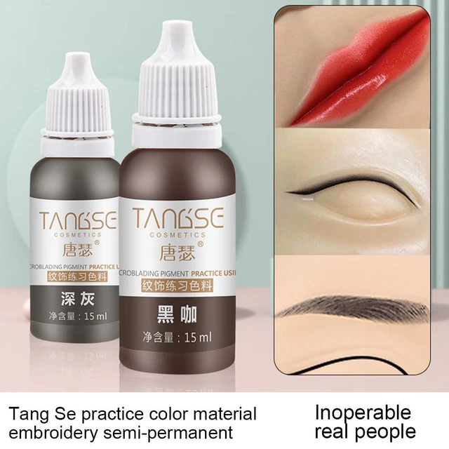 Tinta de línea de ojos pigmento maquillaje de cejas tatuaje de labios 15 ml M7B4EE. UU.-