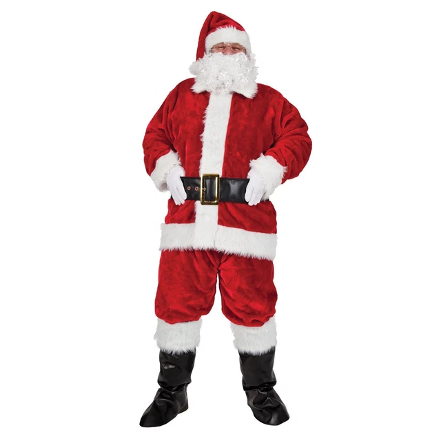 Adultes Majestueux Peluche Professionnel 8 Pièce Santa Suit Costume Déguisement