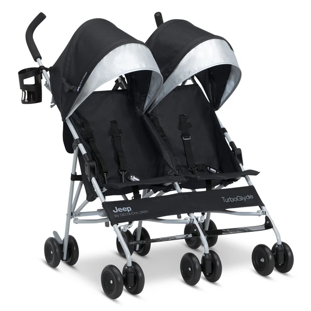 HOT  TurboGlyde Side by Side Double Stroller by Delta Children, Black