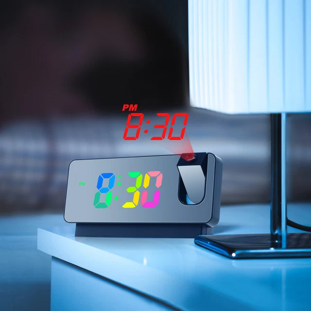 LED DIGITAL CLOCK Display Desk Table Time Temperature Snooze Alarm Home ...