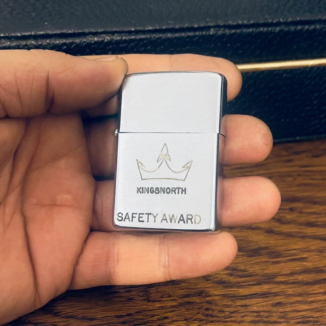 ilitary zippo lighter 1976 kingsnorth safety award