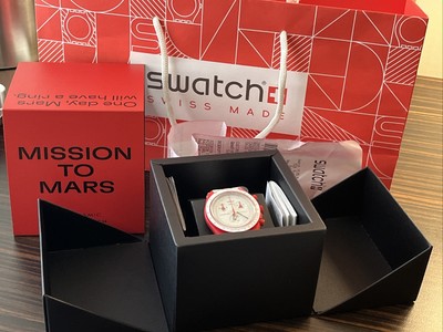 OMEGA SWATCH SPEEDMASTER Moon MoonSwatch Mission to Mars Watch BNIB Â£285.00 - PicClick UK