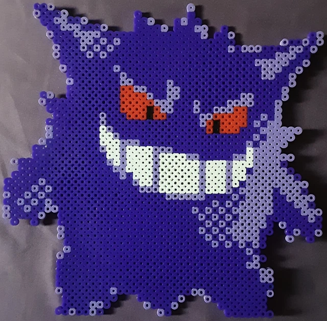 GENGAR POKÉMON PIXEL Art Perler Bead Art £33.70 PicClick UK