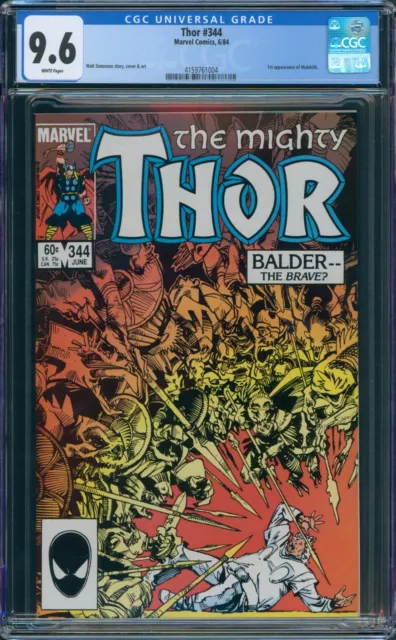 The Mighty Thor #344 CGC 9.6 1st Appearance of Malekith Marvel 1984