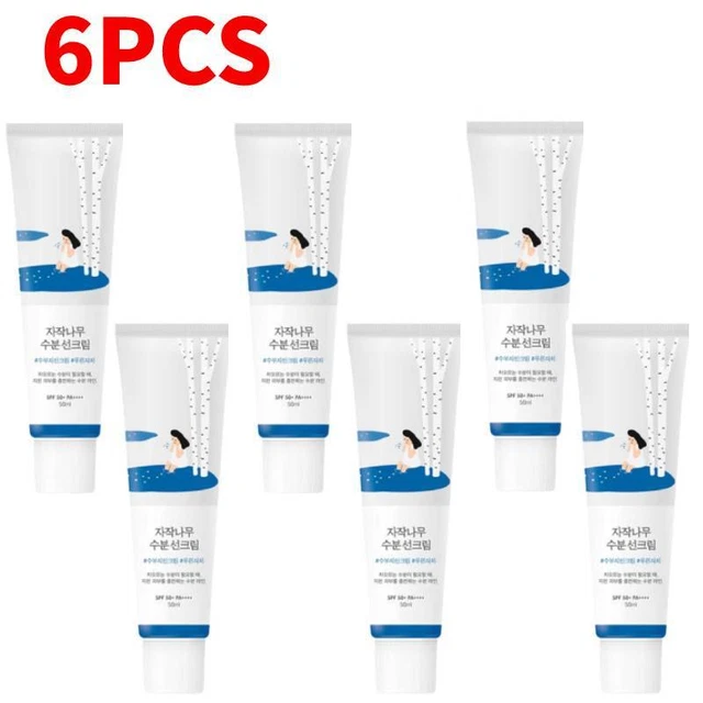 6xROUND LAB crema solare idratante succo di betulla fattore di protezione solare 50+ pa+++ 50ml
