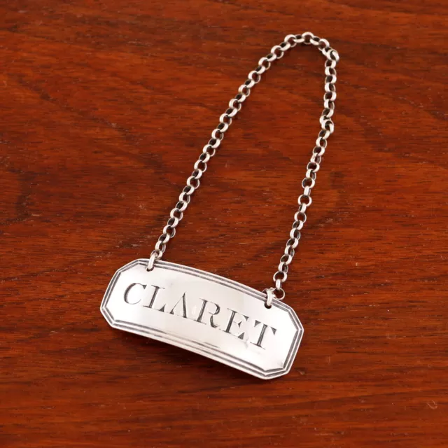 John Rich Georgian Sterling Silver Bottle Tag Threaded 1789-1810 No Monogram