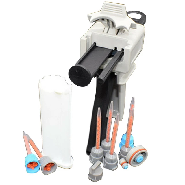 50ML EPOXY GLUE Cartridge Mixer Tube + 101 Dispensing Gun + 7pc Mixing