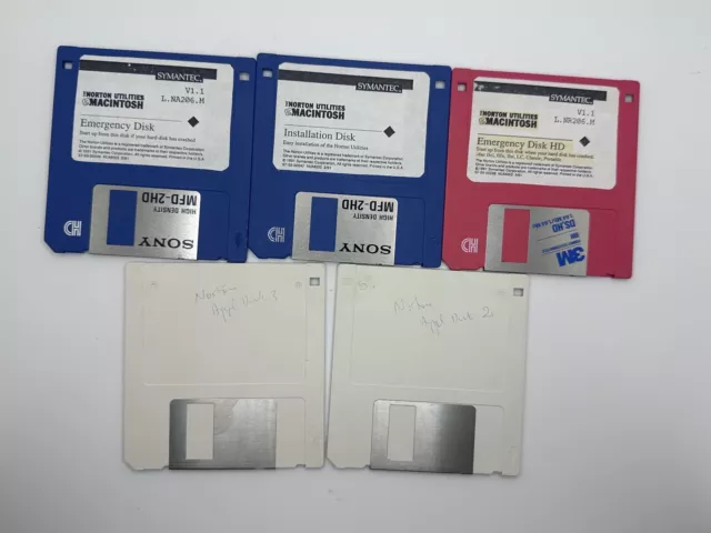 Symantec Norton Utilities per Apple Macintosh - 5 floppy disk / software retrò