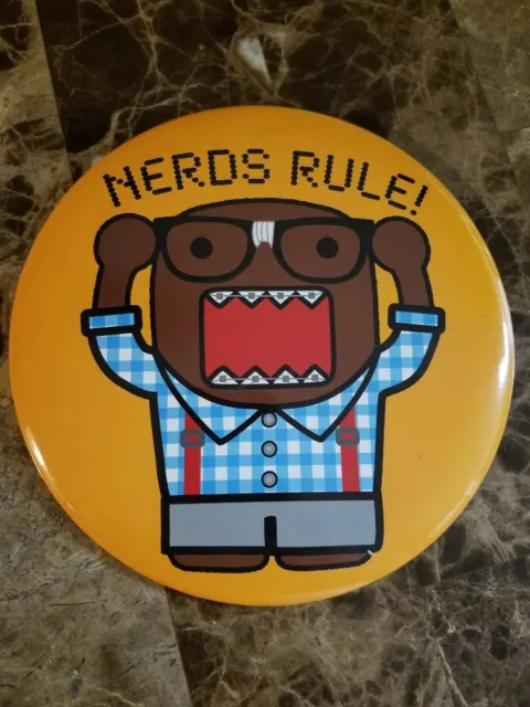 Domo Kun 6 Inch Nerds Rule Button get 3 FREE Items