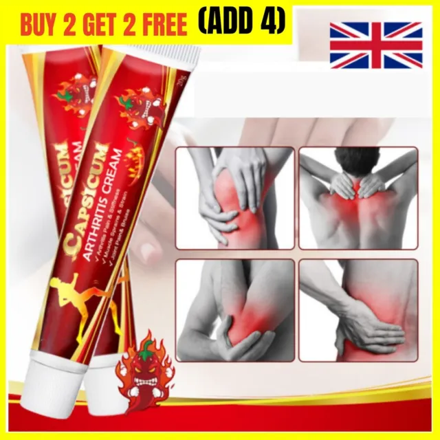 Capsicum Arthritis Cream,Hot Rheumatoid Arthritis Joint Knee Pain Relief 20g UK+