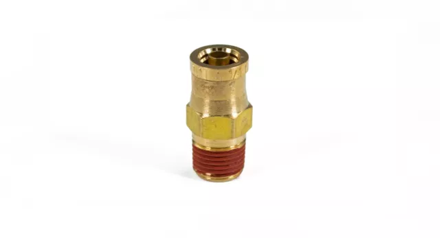 1/8" Male NPT to 1/4" Push to Connect Brass Fitting - Accepts 1/4" Air Line