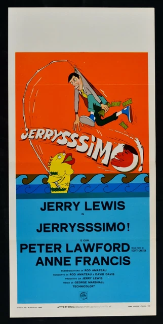 Affiche Jerryssimo Crochet Line Sinker Jerry Lewis Peter Lawford Anne Franc L162