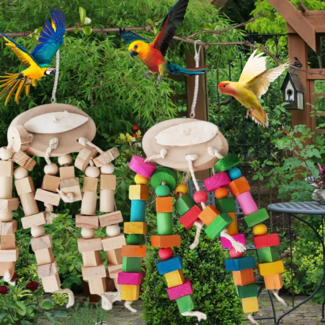 Alysontech großes Papageien-Kauspielzeug für Ara-Graupapageien