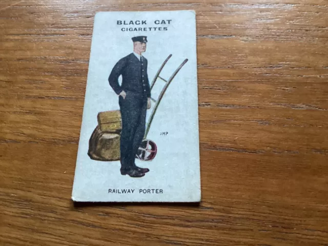 CARRERAS CIGARETTE CARD TYPES OF LONDON 1919 No 45 Railway Porter