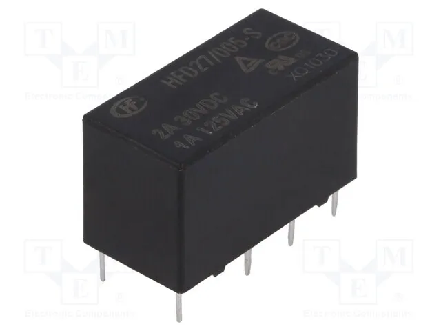 Relè: Elettromagnetica 1A/125VAC Uspule: 5VDC 2A Hfd27/005-s Elektromagne