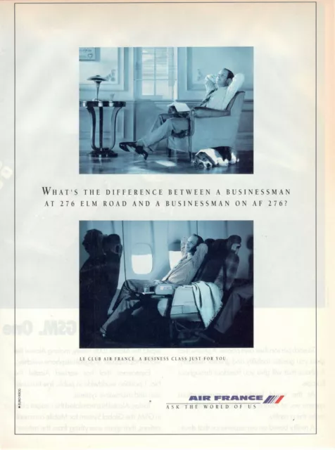 Air France Airlines 1993 Advertising' Vintage Difference