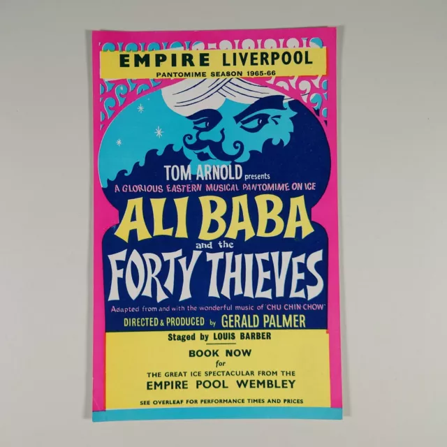 Ali Baba and The Forty Thieves -- Empire Liverpool 1965 Pantomine poster/flyer