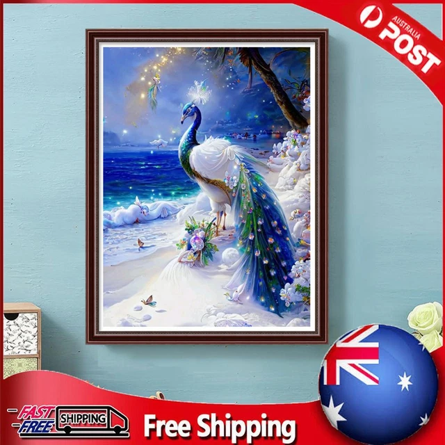 5D DIY Full Round Drill Diamonds Painting Peacock Kit Home Decoration (NH3073)