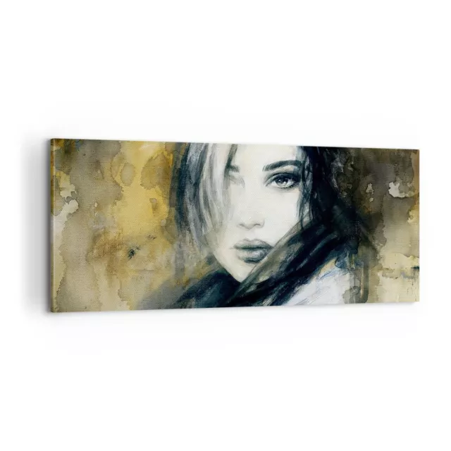 Impression sur Toile 100x40cm Tableaux Image Photo femme visage l?vres