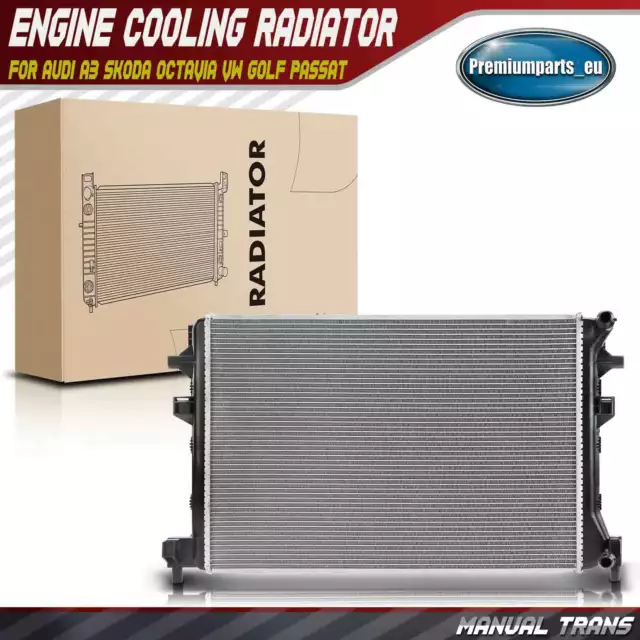 Engine Cooling Radiator for Audi A3 Q2 Q3 Seat Leon Skoda Octavia VW Golf Passat