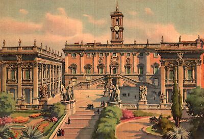Vintage Postcard Capitol Roma Sant'Angelo Castle Building Mausoleum Rome Italy