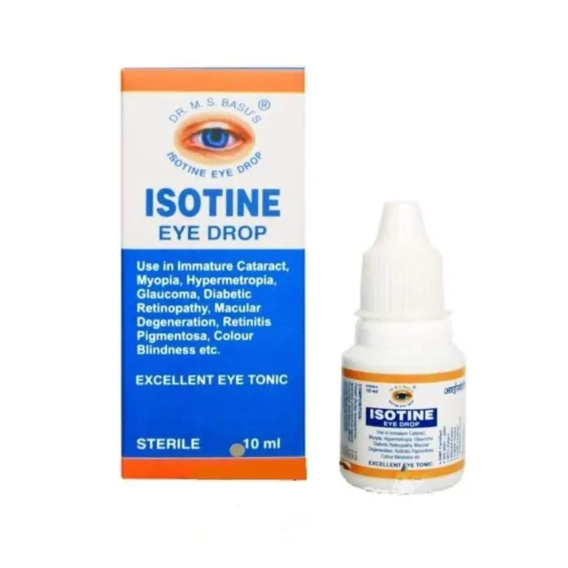 6X Isotine Herbal Eye Drop, 10ml Retinopathy Cataract Glaucoma Hypermetropia