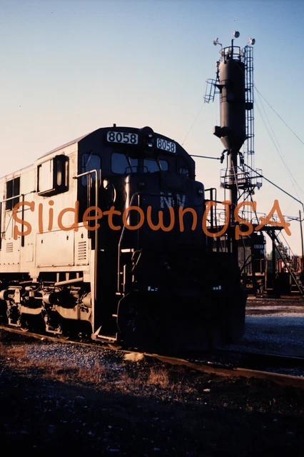 Vtg 1980's Original Photo Train Slide 8058 Engine NW Norfolk & Western X2N090