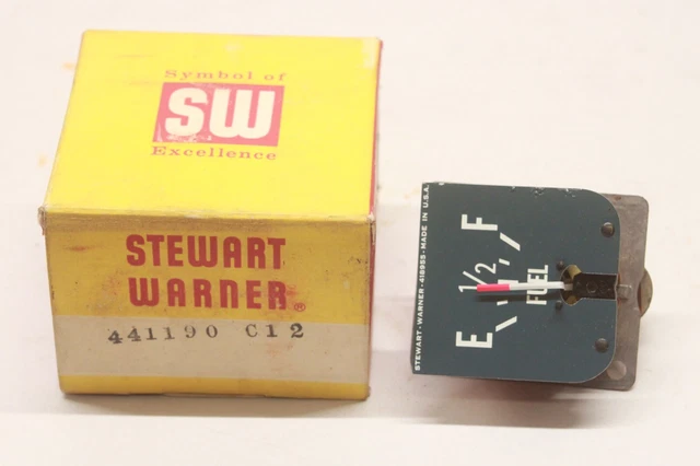 NOS 1950's 1960's Car Truck FUEL GAS GAUGE Stewart Warner 418955 441190 C12