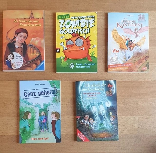 Jugendliteratur Buchpaket 5 Bücher z.B. Als Hitler das rosa Kaninchen stahl