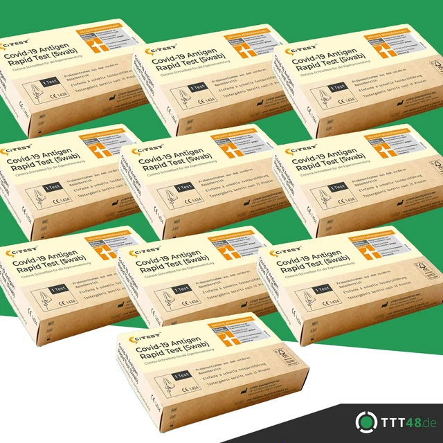 10 x Citest COVID-19 Antigen Schnelltest Nasal für Laien Pack