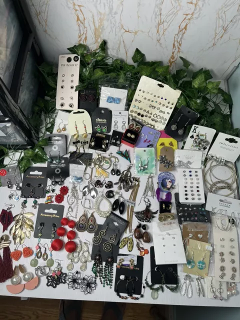 Large Job Lot Bundle Of Vintage & Modern Earrings Costume Jewellery 100+ Pairs