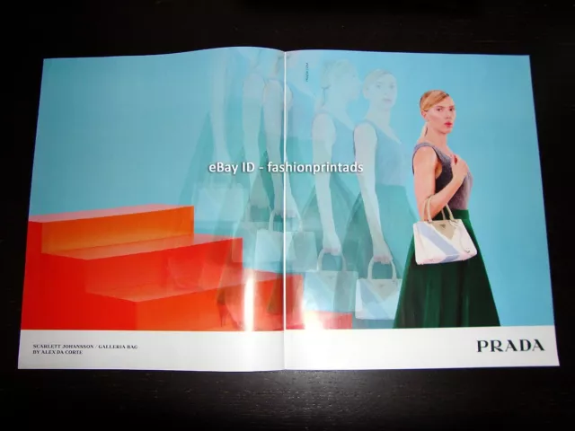 PRADA Galleria Handbags 2-Page PRINT AD 2023 'The Glass Age' SCARLETT JOHANSSON