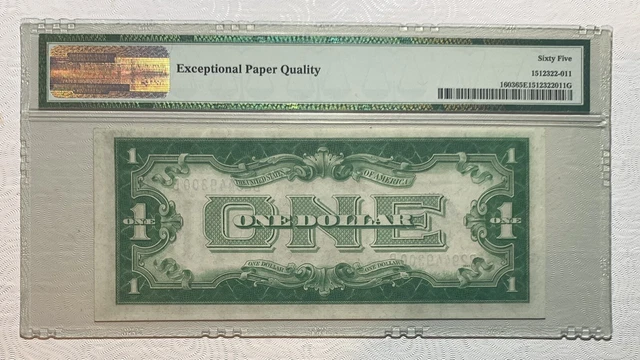 US 1928-C Rare $1 Silver Funnyback Gem Fr. 1603 PMG 65 EPQ BB Block Uncir 2