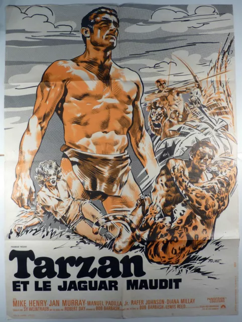 Tarzan et le jaguar maudit Affiche originale 1967 TBE