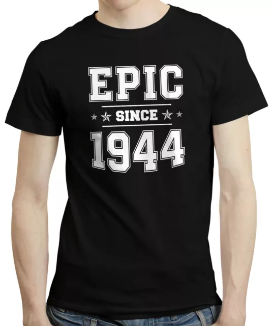 Epic Since 1944, 80th Birthday Retro Style Vintage Gift Idea T-shirt Tshirt Tee