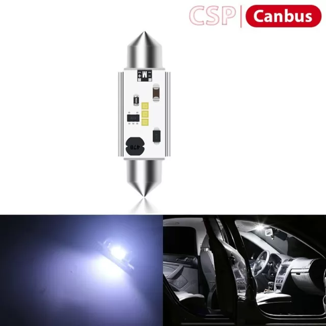 LED 41mm C5W Ampoule Navette CSP Canbus Veilleuses sans erreur Blanc 6500K