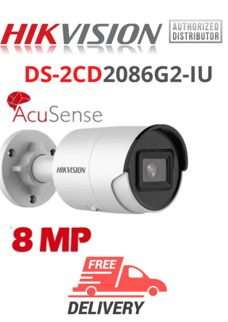 Hikvision DS-2CD2086G2-IU F6 4K AcuSense Caméra réseau Mini Bullet fixe...