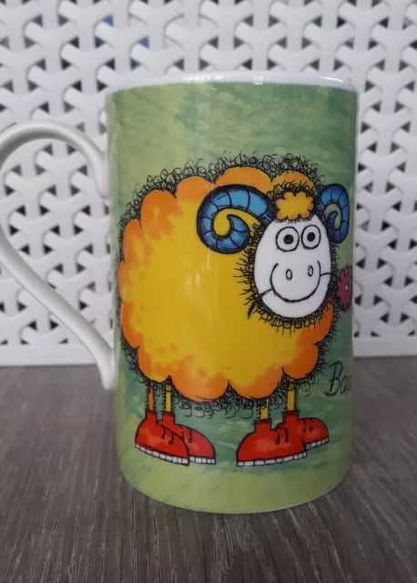 2 Dunoon Funky Farm Mugs , Sheep Cow Hen Pig Scottish stoneware , Jane Brookshaw