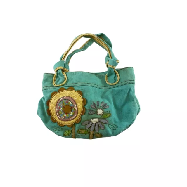 Vintage Fossil Women's Patchwork Embroidered Hand Bag - OS