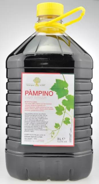 Vino rosso (Montepulciano) Pet 5 litri.