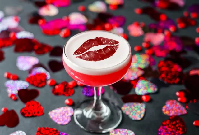 Valentines Gin Drinks Topper Cocktail Topper Party Edible Favour