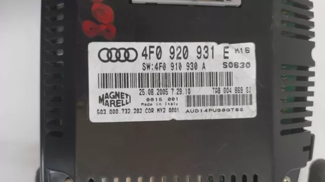 Tableau de Bord Audi A6 2007 - 4F0920931E 4F0910930A 3
