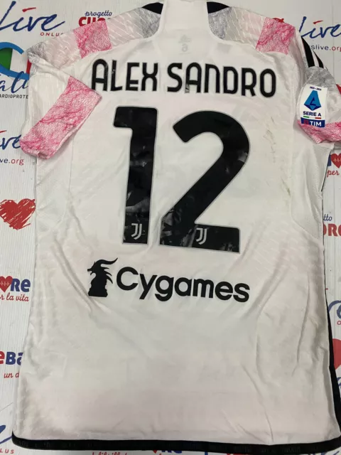 MAGLIA JUVENTUS "UNWASHED"  - 12 ALEX SANDRO - INDOSSATA MATCH WORN vs LECCE