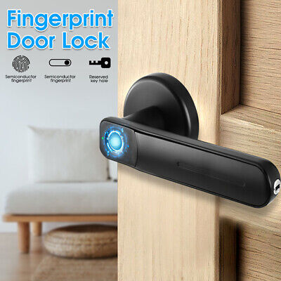 Smart Electronic Fingerprint Door Lock Biometric Security Door Handle + 2 Keys