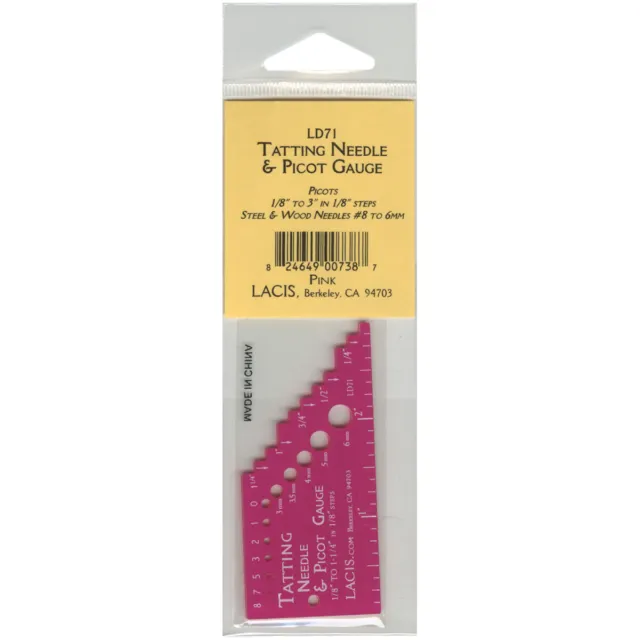 Tatting Needle & Picot Gauge Pink