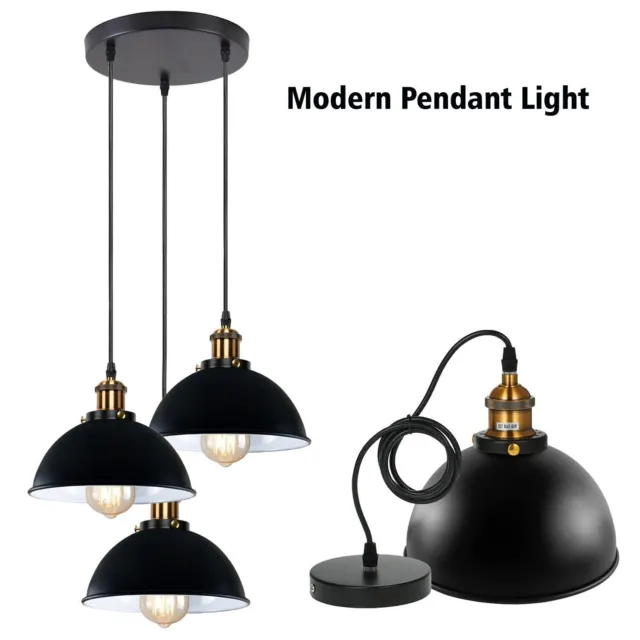 Retro Modern Vintage Metal Industrial Lampshade Chandelier Ceiling Pendant Light